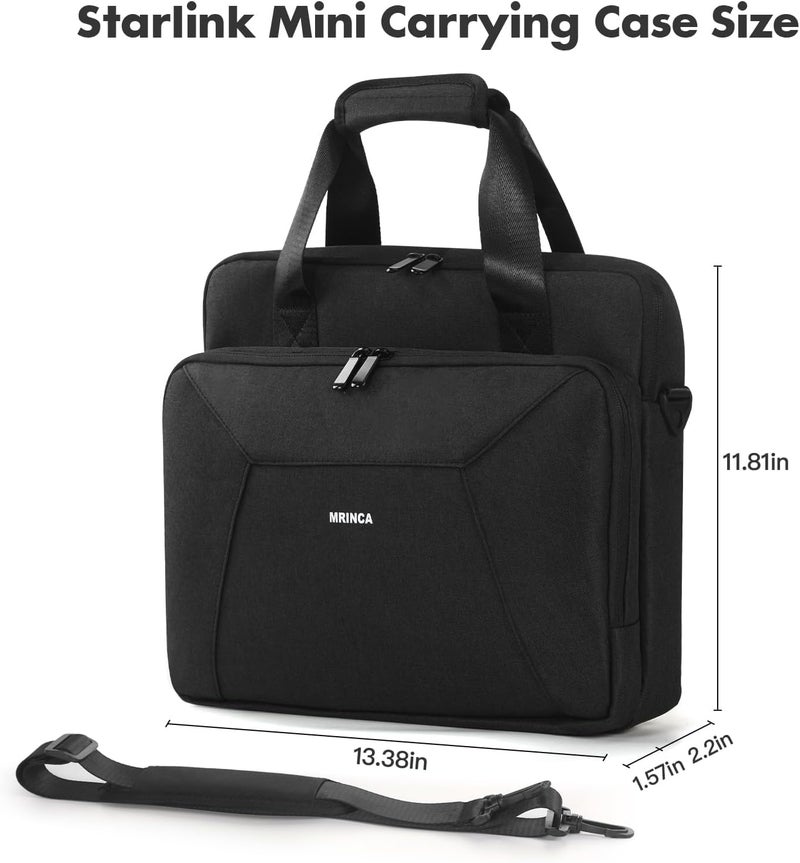 MRINCA Starlink Mini Carrying Case with Tripod Storage - Portable Travel Bag for Satellite Dish & Accessories, Fits Laptop, iPad, Power Adapter, Cables - Durable Camping RV Business Carrier - Image 2
